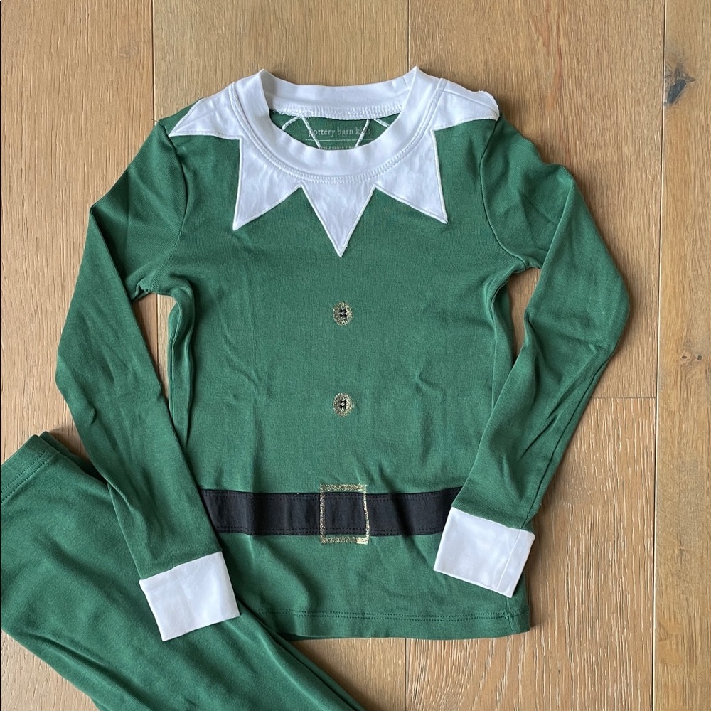 Pottery Barn Kids Elf pajama, size 6